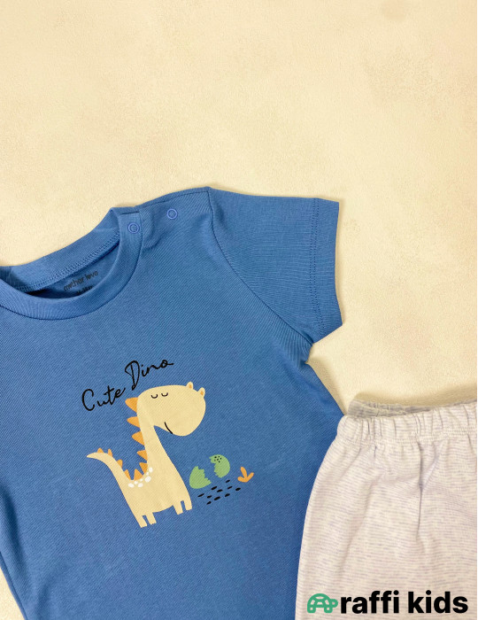 Little dino 2-li dəst -Türkiyə istehsalı pambıq uşaq geyimi|Raffi Kids