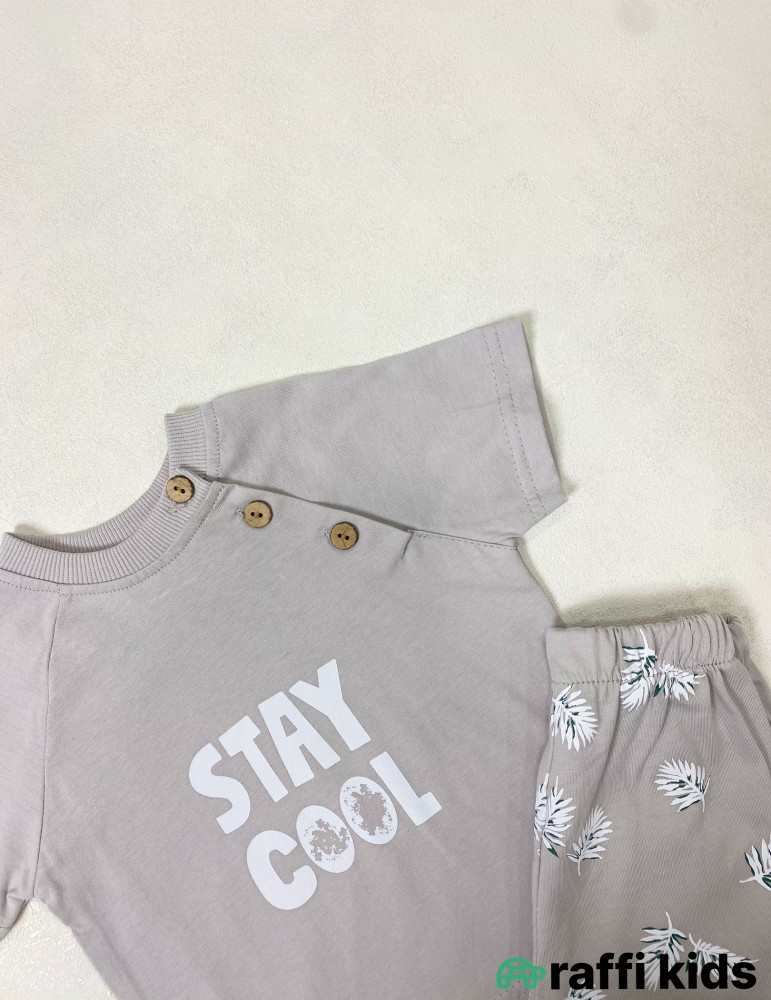Stay cool 2-li dəst -Türkiyə istehsalı pambıq uşaq geyimi|Raffi Kids