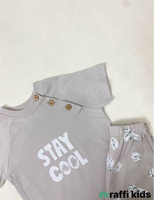 Stay cool 2-li dəst -Türkiyə istehsalı pambıq uşaq geyimi|Raffi Kids