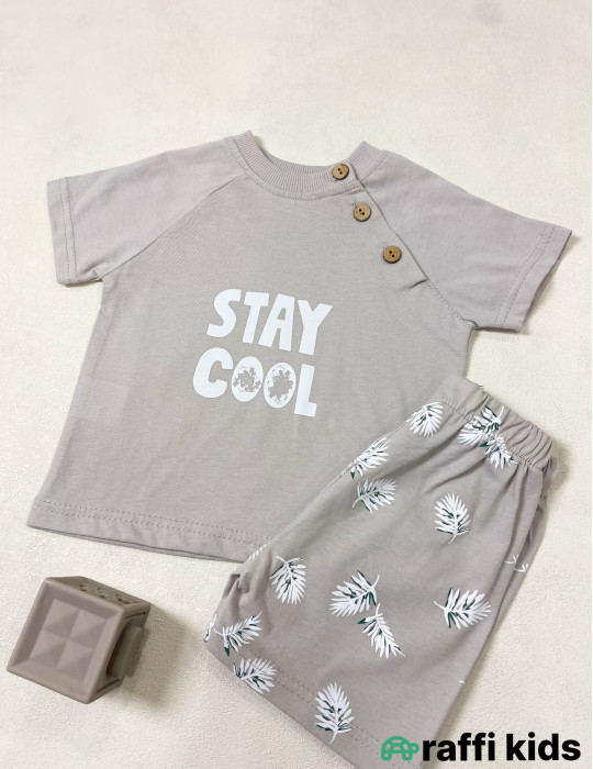 Stay cool 2-li dəst -Türkiyə istehsalı pambıq uşaq geyimi|Raffi Kids