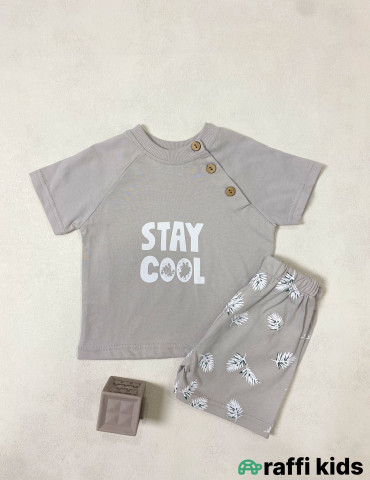 Stay cool 2-li dəst -Türkiyə istehsalı pambıq uşaq geyimi|Raffi Kids