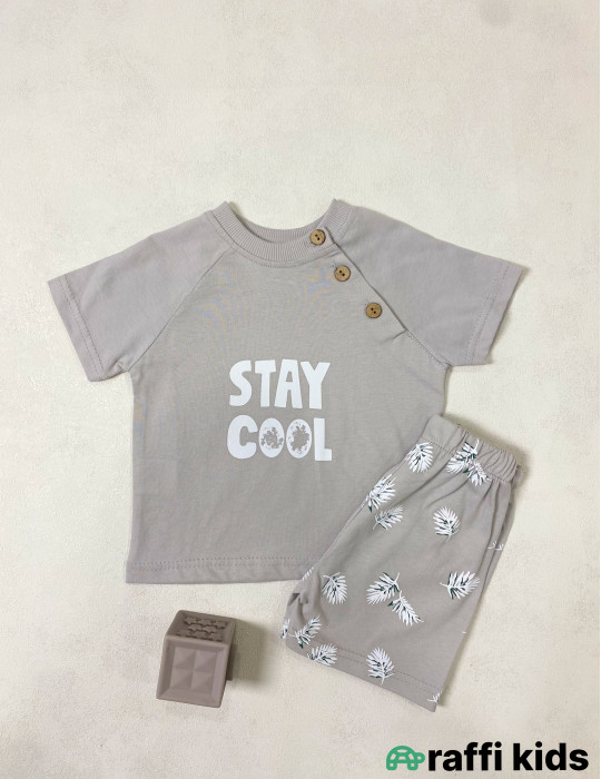 Stay cool 2-li dəst -Türkiyə istehsalı pambıq uşaq geyimi|Raffi Kids