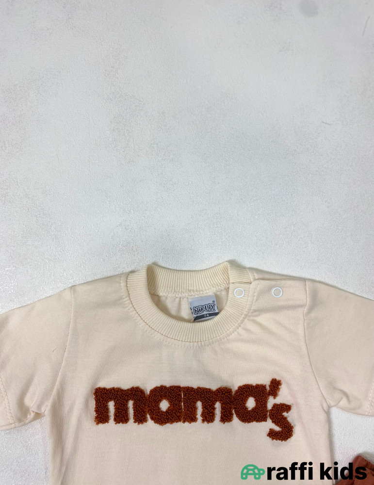 Mama's 2-li dəst -Türkiyə istehsalı pambıq uşaq geyimi|Raffi Kids