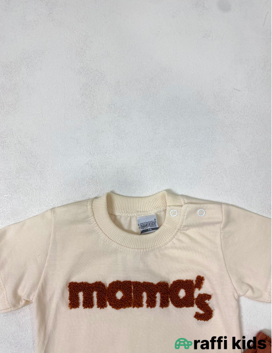 Mama's 2-li dəst -Türkiyə istehsalı pambıq uşaq geyimi|Raffi Kids