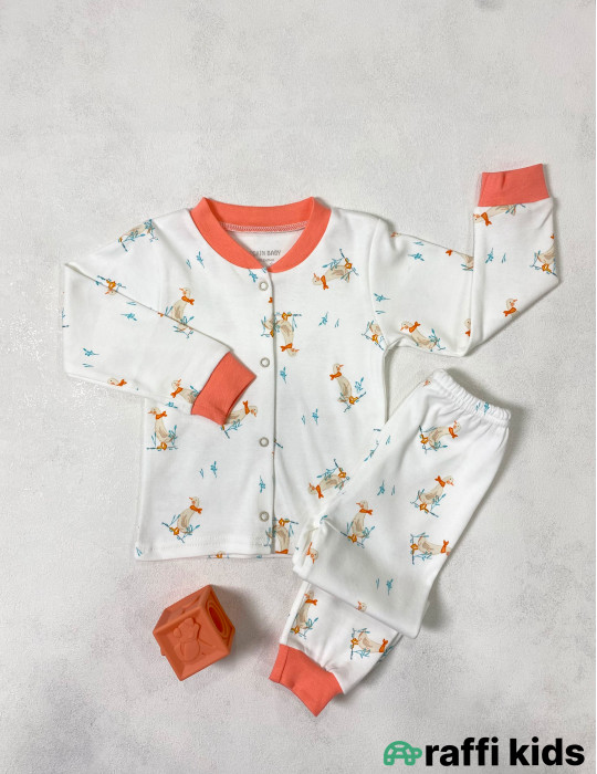 Goose 2-li pijama dəst -Türkiyə istehsalı pambıq uşaq geyimi|Raffi Kids