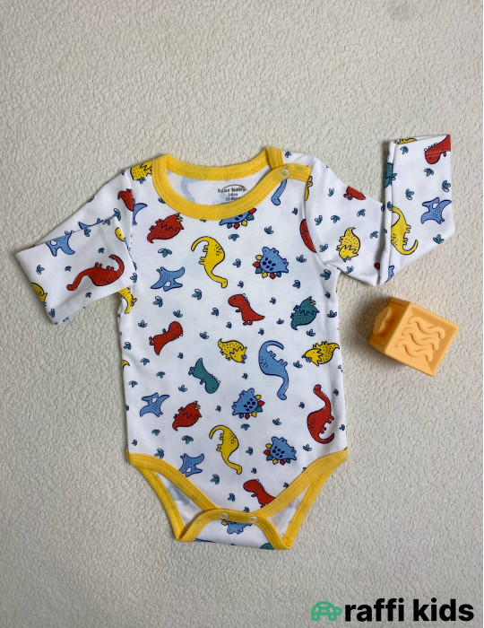 Dino uzunqol body -Türkiyə istehsalı pambıq uşaq geyimi|Raffi Kids