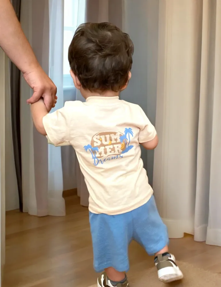 0-18 aylıq uşaqlar üçün yay sezon qisaqol sortik dəsti | sun and surf