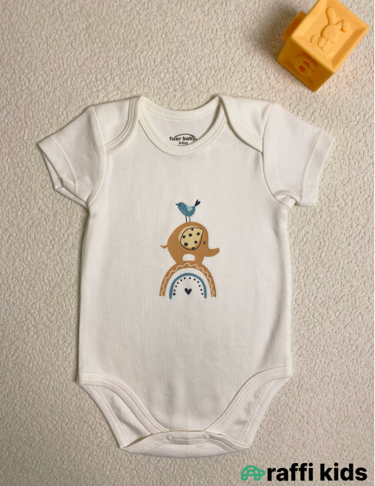 Dostlar qısaqol body -Türkiyə istehsalı pambıq uşaq geyimi|Raffi Kids