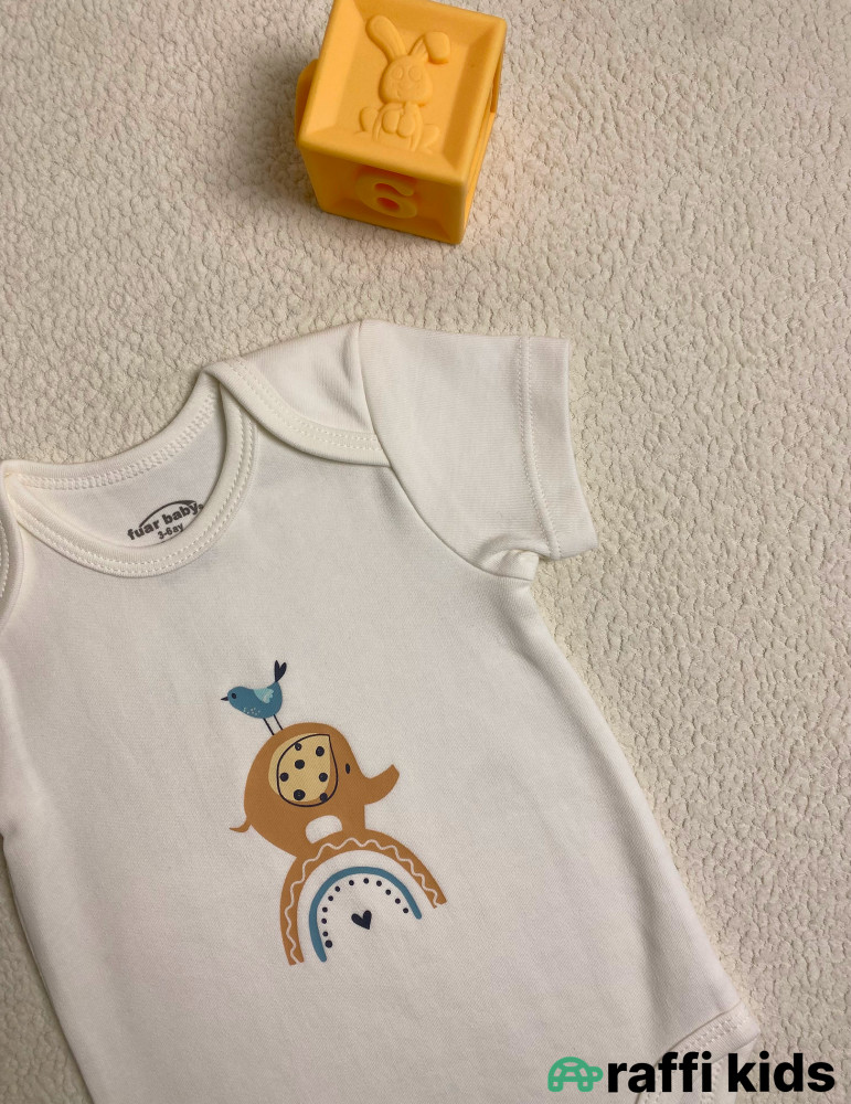 Dostlar qısaqol body -Türkiyə istehsalı pambıq uşaq geyimi|Raffi Kids