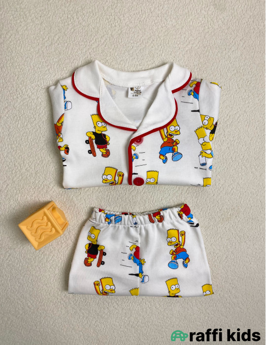 Simpsons 2-li pijama dəst -Türkiyə istehsalı pambıq uşaq geyimi|Raffi Kids