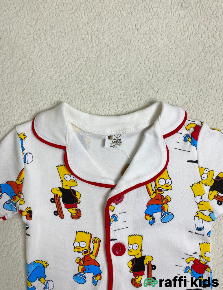 Simpsons 2-li pijama dəst -Türkiyə istehsalı pambıq uşaq geyimi|Raffi Kids