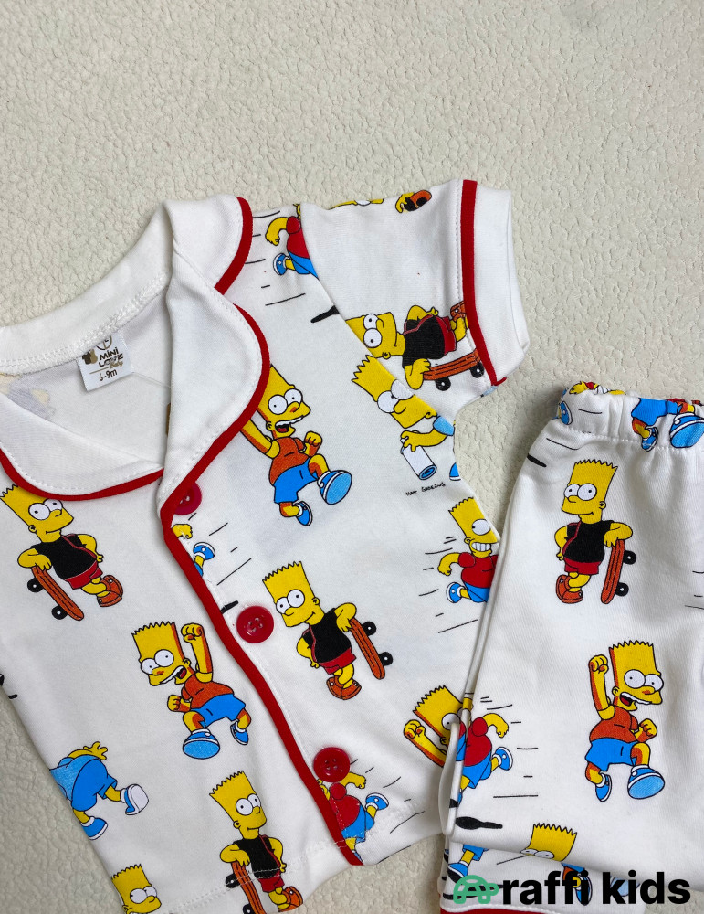 Simpsons 2-li pijama dəst -Türkiyə istehsalı pambıq uşaq geyimi|Raffi Kids