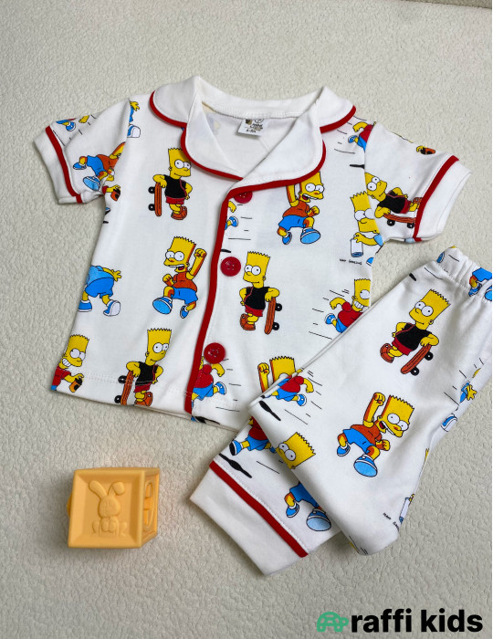 Simpsons 2-li pijama dəst -Türkiyə istehsalı pambıq uşaq geyimi|Raffi Kids