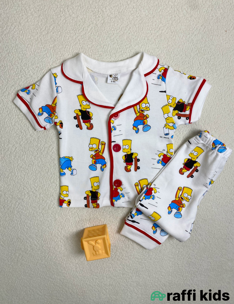 Simpsons 2-li pijama dəst -Türkiyə istehsalı pambıq uşaq geyimi|Raffi Kids