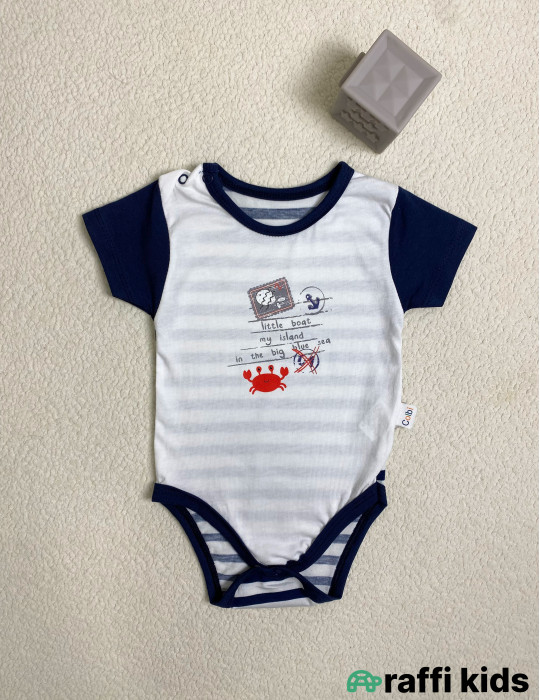 Dəniz qısaqol body -Türkiyə istehsalı pambıq uşaq geyimi|Raffi Kids