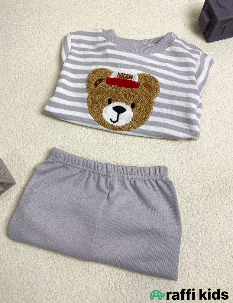 Little bear 2-li dəst -Türkiyə istehsalı pambıq uşaq geyimi|Raffi Kids