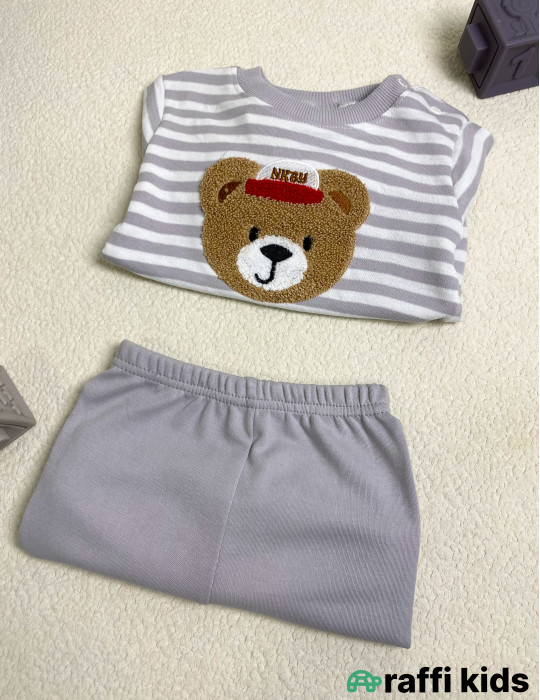Little bear 2-li dəst -Türkiyə istehsalı pambıq uşaq geyimi|Raffi Kids