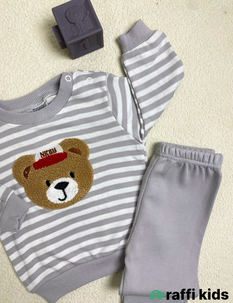 Little bear 2-li dəst -Türkiyə istehsalı pambıq uşaq geyimi|Raffi Kids