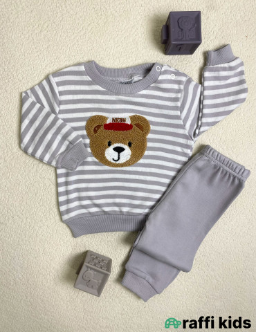 Little bear 2-li dəst -Türkiyə istehsalı pambıq uşaq geyimi|Raffi Kids