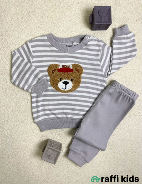 Little bear 2-li dəst -Türkiyə istehsalı pambıq uşaq geyimi|Raffi Kids