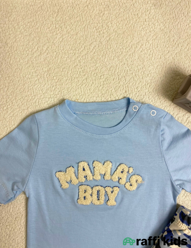 Mama's boy 2-li dəst -Türkiyə istehsalı pambıq uşaq geyimi|Raffi Kids