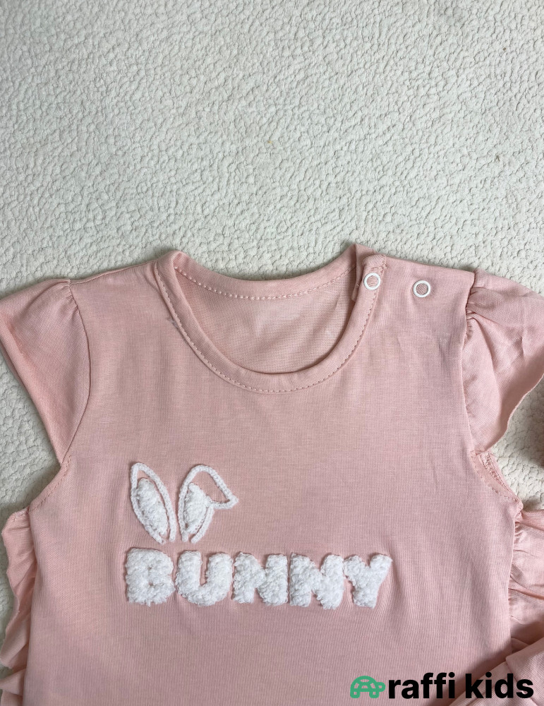 Bunny 2-li dəst -Türkiyə istehsalı pambıq uşaq geyimi|Raffi Kids