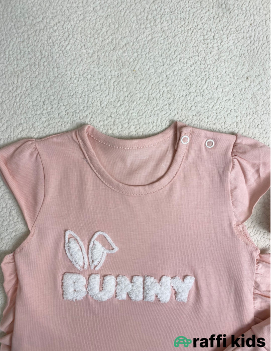 Bunny 2-li dəst -Türkiyə istehsalı pambıq uşaq geyimi|Raffi Kids