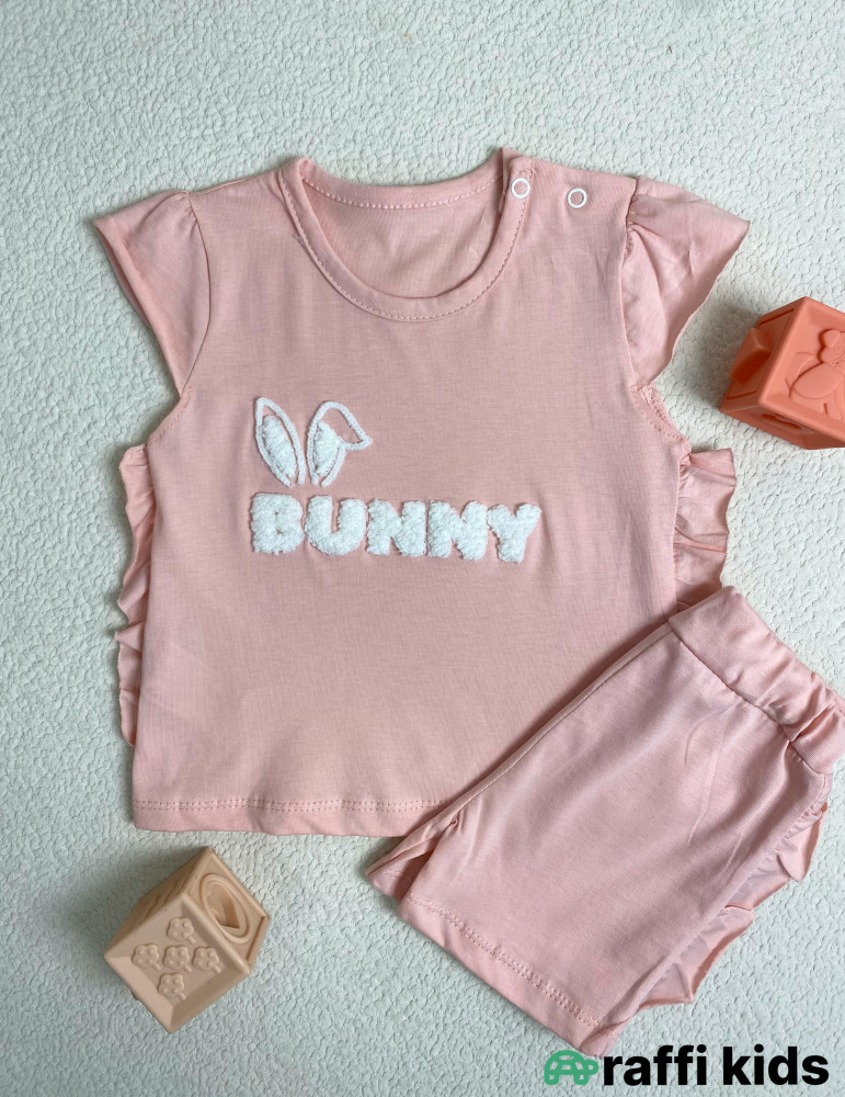 Bunny 2-li dəst -Türkiyə istehsalı pambıq uşaq geyimi|Raffi Kids