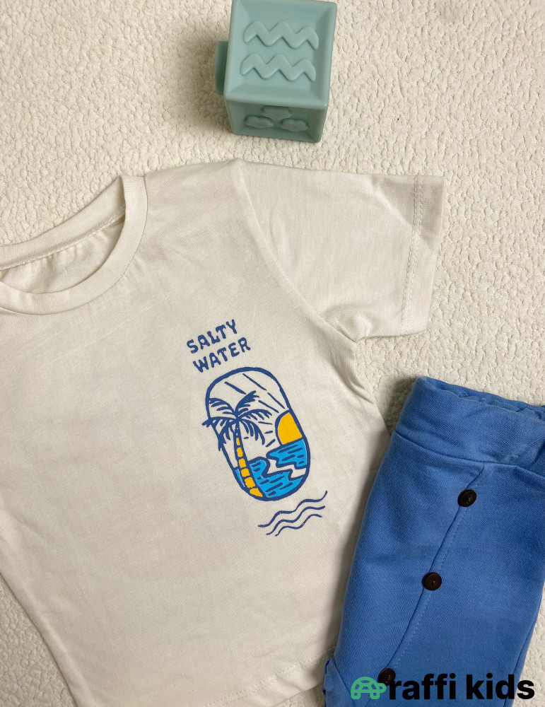 Salty water 2-li dəst -Türkiyə istehsalı pambıq uşaq geyimi|Raffi Kids