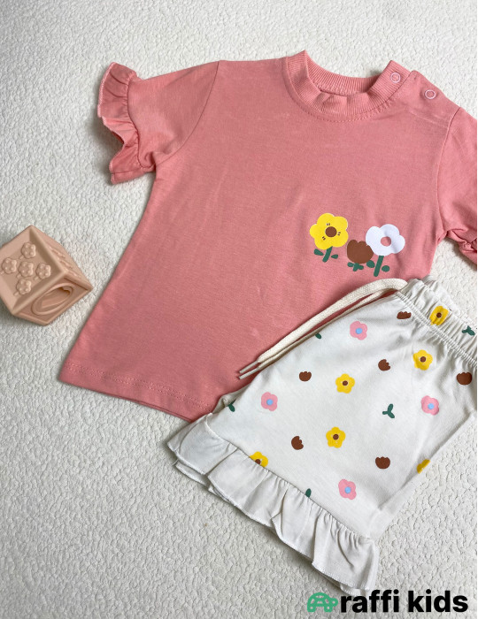 0-18 aylıq uşaqlar üçün yay sezon qisaqol sortik dəsti | Raffi Kids
