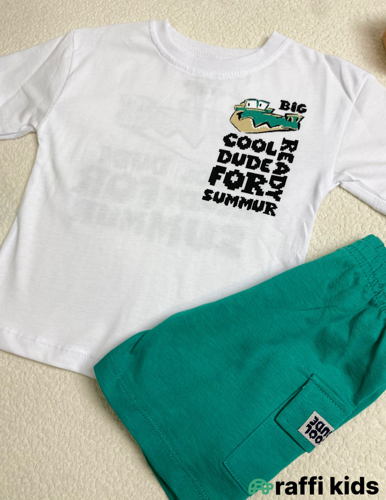 Cool dude 2-li dəst -Türkiyə istehsalı pambıq uşaq geyimi|Raffi Kids
