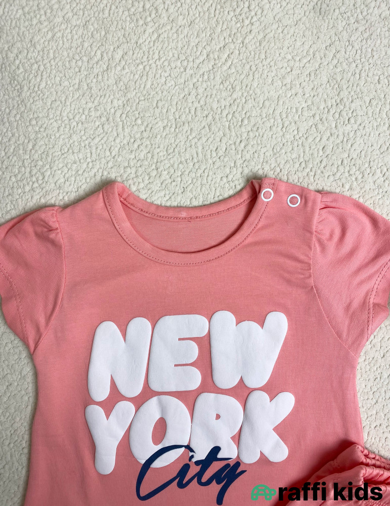 New york 2-li dəst -Türkiyə istehsalı pambıq uşaq geyimi|Raffi Kids