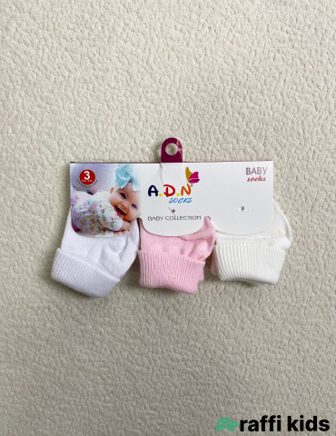 Corab 3-lü -Türkiyə istehsalı pambıq uşaq corabı |Raffi Kids
