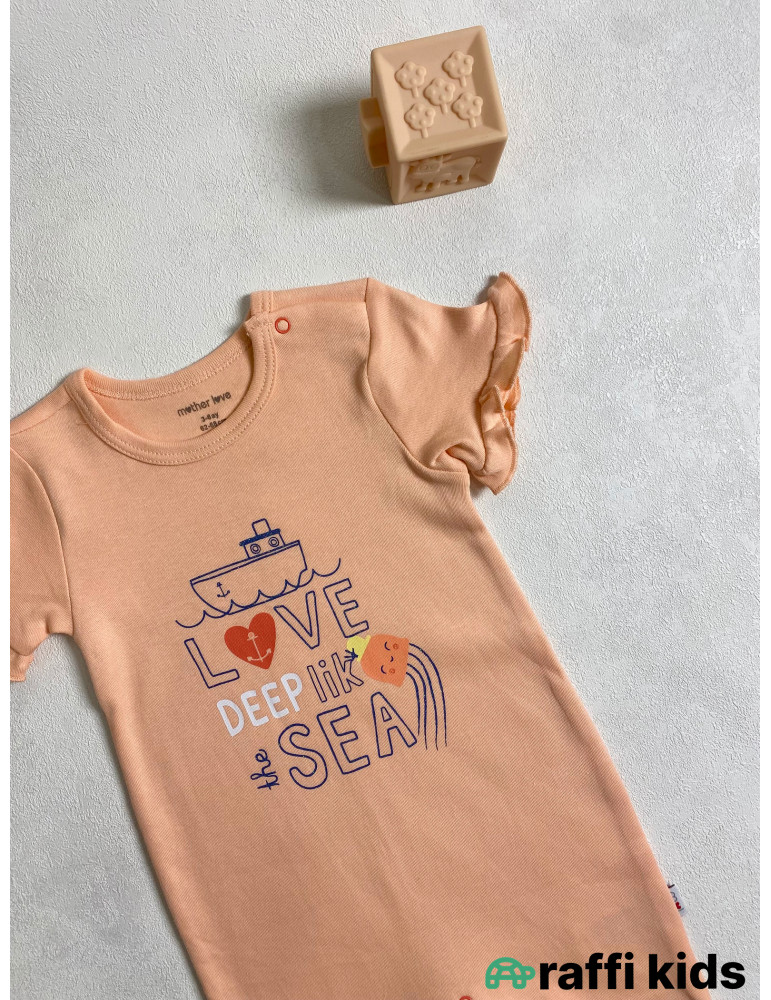 Love şort tulum -Türkiyə istehsalı pambıq uşaq geyimi|Raffi Kids