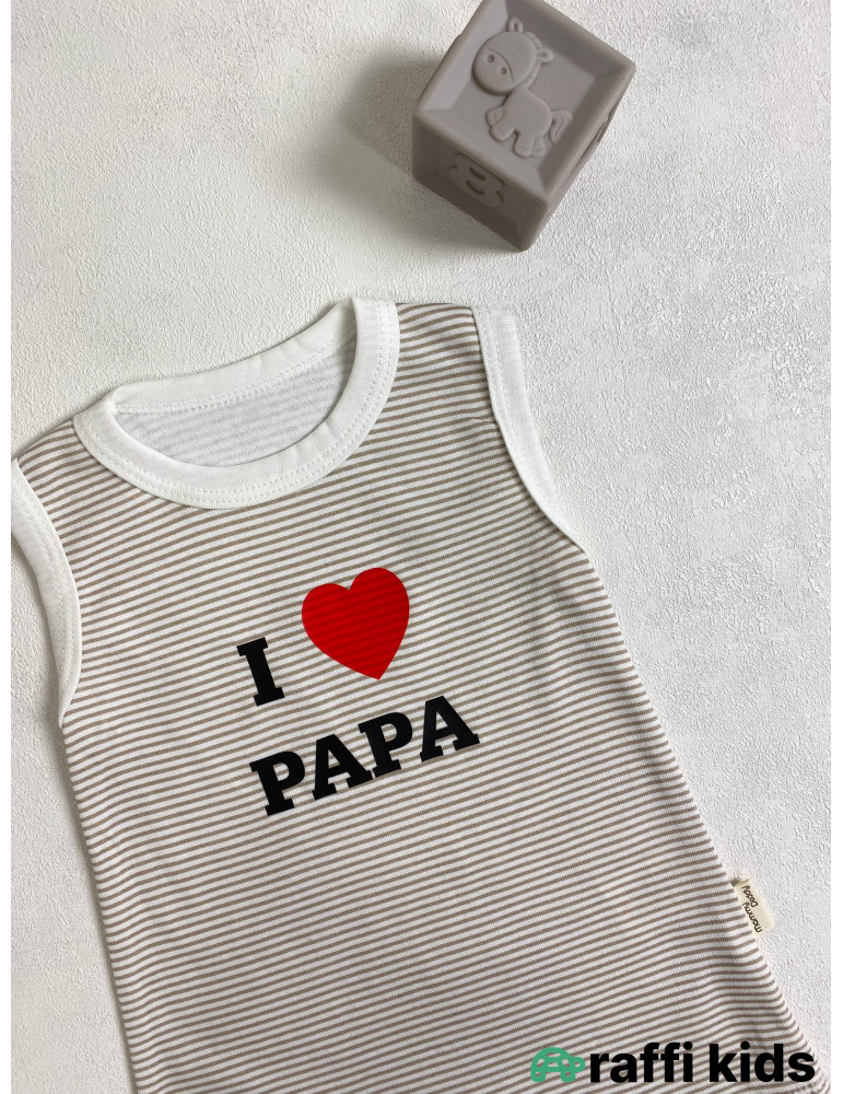 Love papa şort tulum -Türkiyə istehsalı pambıq uşaq geyimi|Raffi Kids