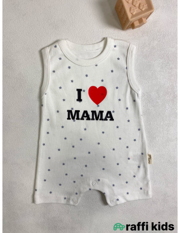 Love mama şort tulum-Türkiyə istehsalı pambıq uşaq geyimi|Raffi Kids