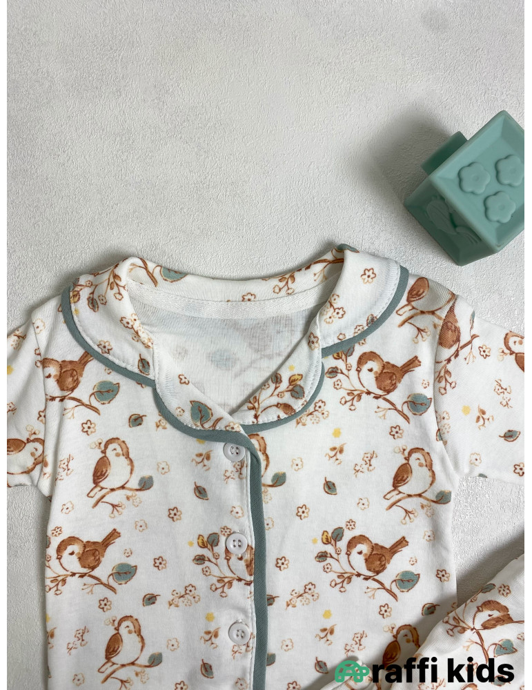 Yuxulu sərçələr pijama dəst -Türkiyə istehsalı pambıq uşaq geyimi|Raffi Kids