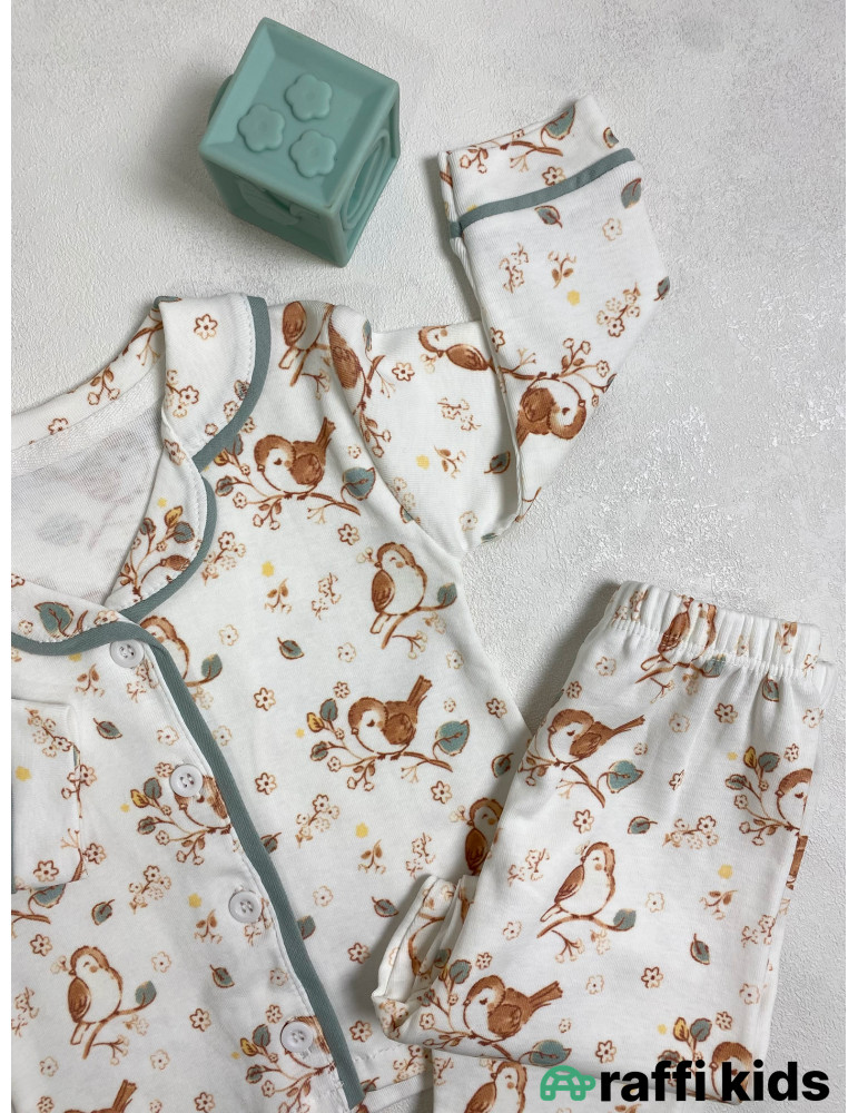 Yuxulu sərçələr pijama dəst -Türkiyə istehsalı pambıq uşaq geyimi|Raffi Kids