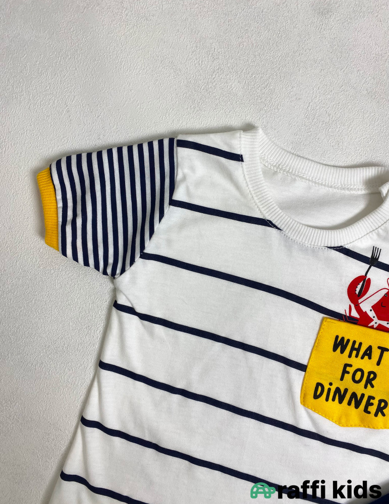What is for dinner ? 2-li dəst -Türkiyə istehsalı pambıq uşaq geyimi|Raffi Kids