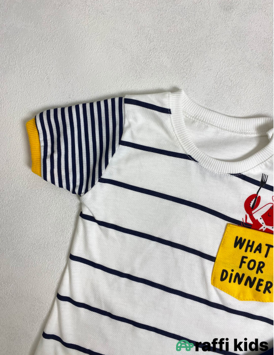 What is for dinner ? 2-li dəst -Türkiyə istehsalı pambıq uşaq geyimi|Raffi Kids
