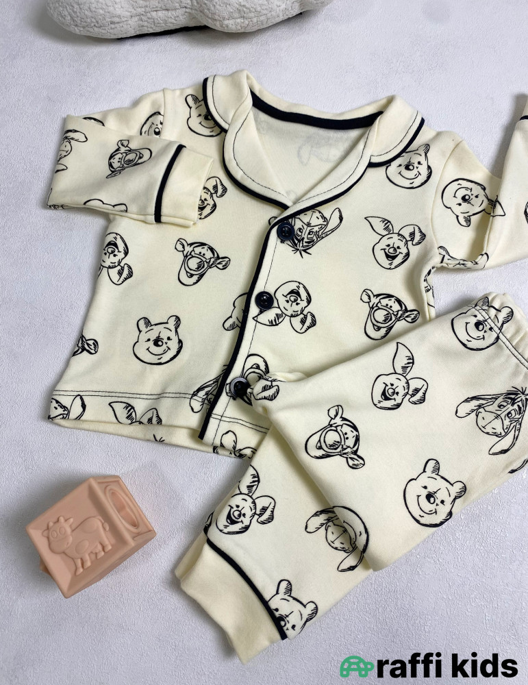 Vinnie the pooh 2-li pijama dəst -Türkiyə istehsalı pambıq uşaq geyimi|Raffi Kids