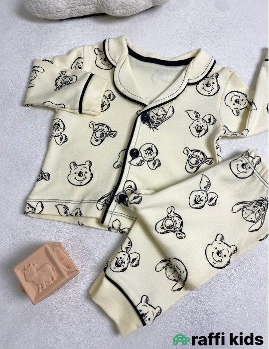 Vinnie the pooh 2-li pijama dəst -Türkiyə istehsalı pambıq uşaq geyimi|Raffi Kids