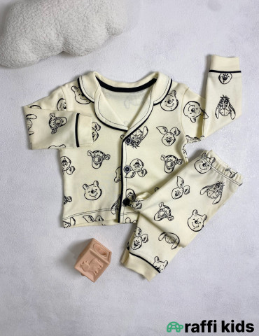 Vinnie the pooh 2-li pijama dəst -Türkiyə istehsalı pambıq uşaq geyimi|Raffi Kids