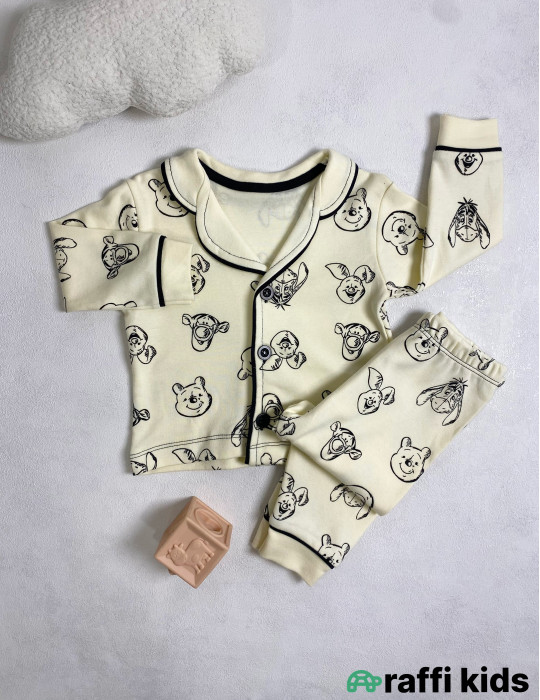 Vinnie the pooh 2-li pijama dəst -Türkiyə istehsalı pambıq uşaq geyimi|Raffi Kids