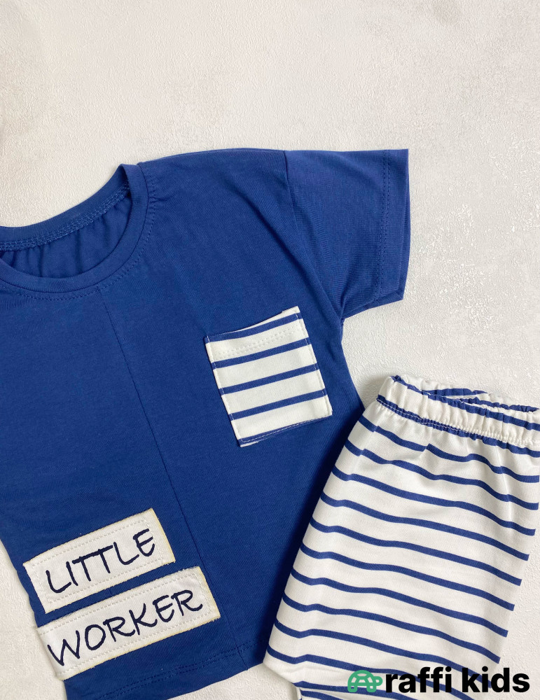 Little worker 2-li dəst -Türkiyə istehsalı pambıq uşaq geyimi|Raffi Kids