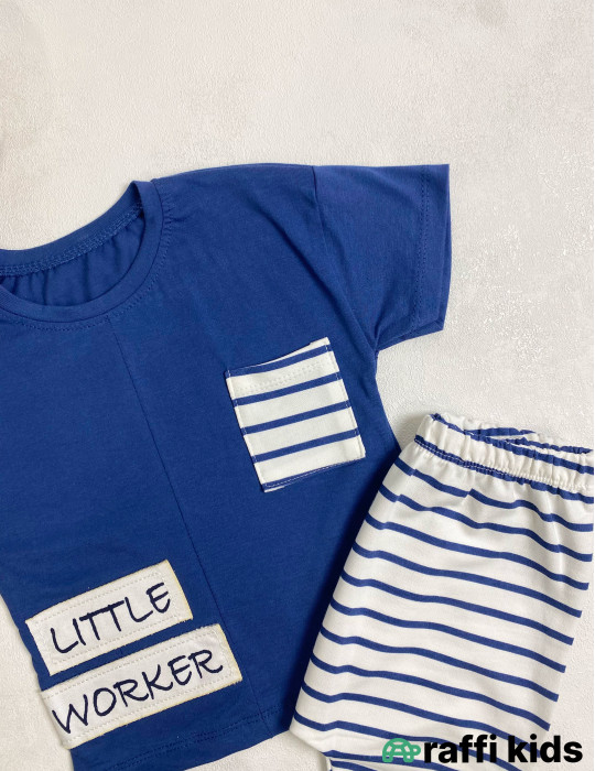 Little worker 2-li dəst -Türkiyə istehsalı pambıq uşaq geyimi|Raffi Kids
