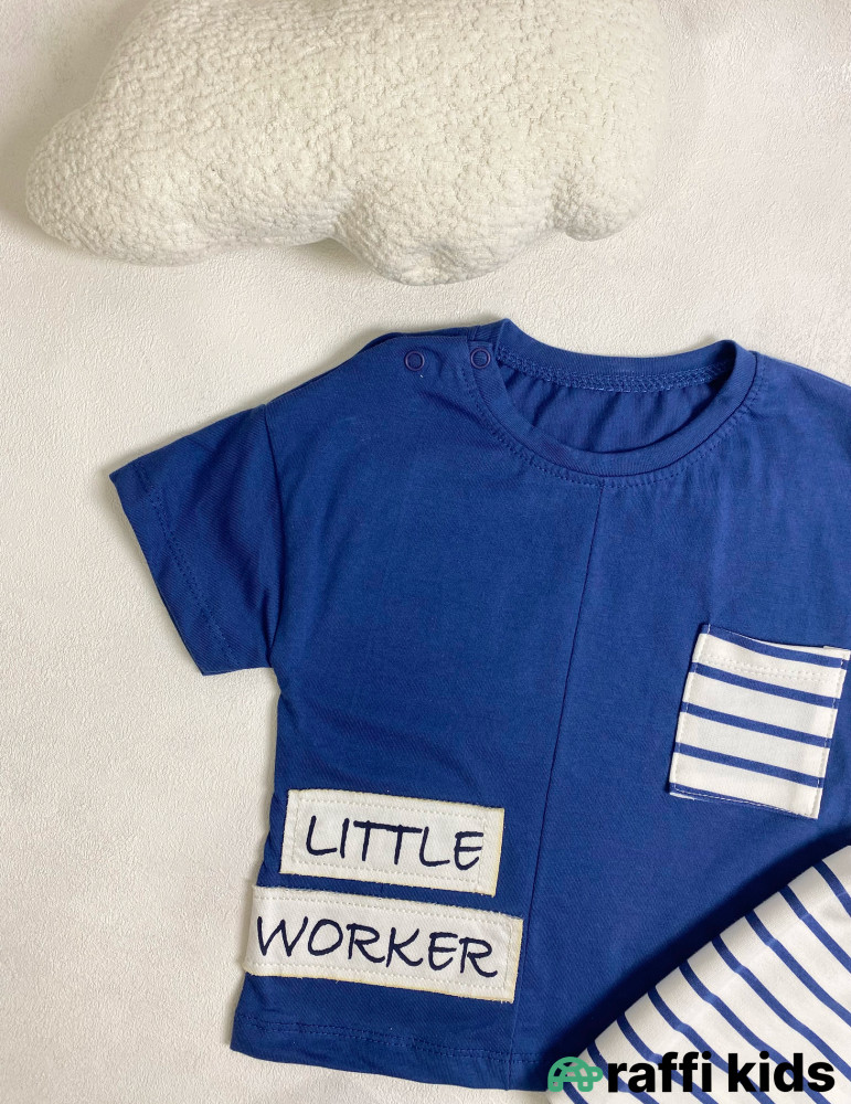 Little worker 2-li dəst -Türkiyə istehsalı pambıq uşaq geyimi|Raffi Kids
