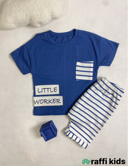 Little worker 2-li dəst -Türkiyə istehsalı pambıq uşaq geyimi|Raffi Kids