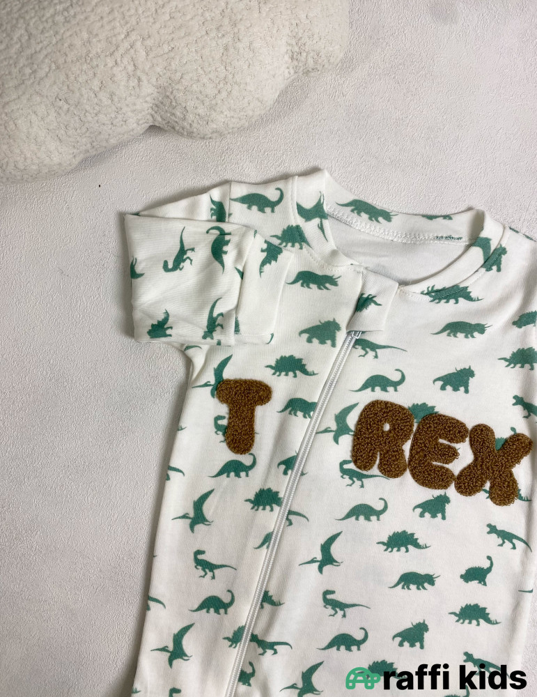 Trex ayaqı bağlı tulum -Türkiyə istehsalı pambıq uşaq geyimi|Raffi Kids