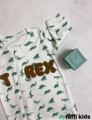 Trex ayaqı bağlı tulum -Türkiyə istehsalı pambıq uşaq geyimi|Raffi Kids 2
